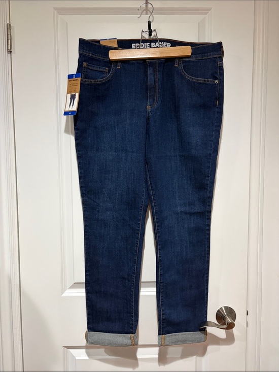 Eddie Bauer Denim - Eddie Bauer Dark Indigo Cropped Straight Jeans